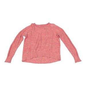 LOFT Small Marled Elliptical‎ Hem Pink Sweater S